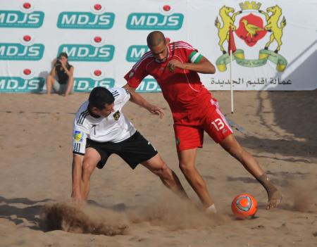 mdjs, beach soccer 2012, haddaoui, sport maroc, football de plage, football