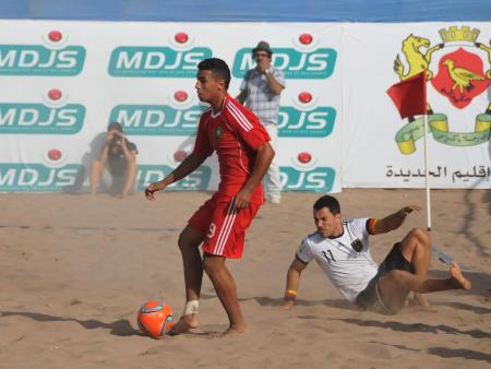 mdjs, beach soccer 2012, haddaoui, sport maroc, football de plage, football